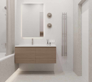 Керамогранит Ceradim Perla Bianco серый светлый матовый рект. (60х119,5) арт. CR6012G0481R